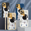 Étui souple pour téléphone portable avec télescope et astronaute