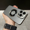 Coque de téléphone givrée avec monture en métal
