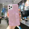 Coque en silicone scintillante compatible avec Apple pour iPhone