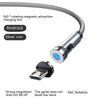 Twitch 540 Degree Rotating Single Needle Magnetic Data Cable One For Three Android Type-C Charging Cable Three In One