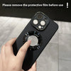 Coque de téléphone givrée avec monture en métal