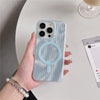 Skin-sensitive Color Corrugated Stripe Magnetic Phone Case