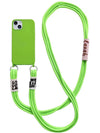 Étui de téléphone en silicone liquide avec cordon diagonal long