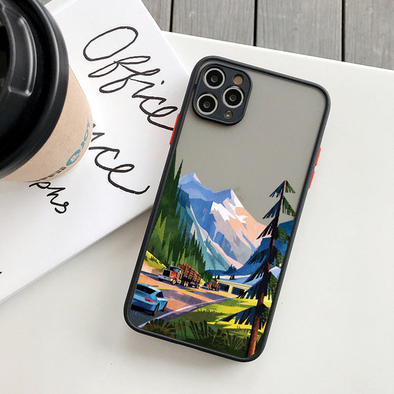 Étui de téléphone pour téléphérique de montagne, toucher peau tout compris