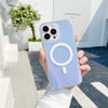 Étui magnétique transparent givré pour téléphone portable