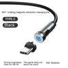 Twitch 540 Degree Rotating Single Needle Magnetic Data Cable One For Three Android Type-C Charging Cable Three In One