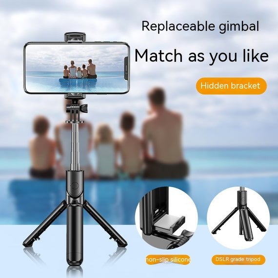 2023 New Selfie Stick Wireless Bluetooth Camera Artifact Fill Light Anti-shake Rack Floor Tripod Portable