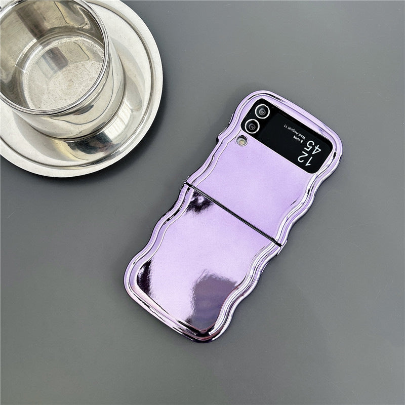 Simple Electroplating Foldable Screen Phone Case