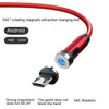 Twitch 540 Degree Rotating Single Needle Magnetic Data Cable One For Three Android Type-C Charging Cable Three In One
