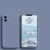 Coque de téléphone portable en silicone liquide à bords droits et à trous fins
