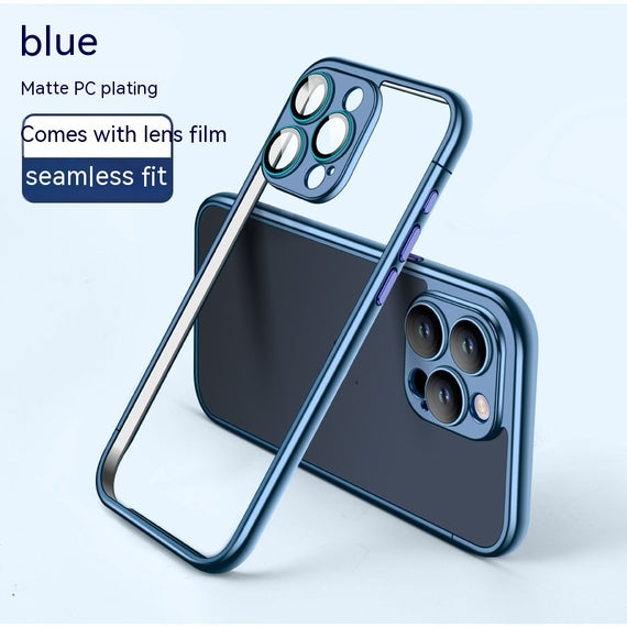 Coque de téléphone avec cadre plaqué mat sans panneau arrière