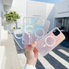 Étui magnétique transparent givré pour téléphone portable