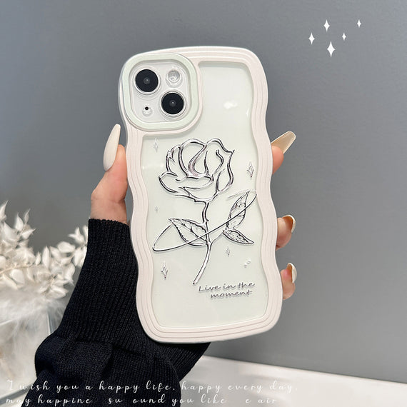 Coque de téléphone transparente rose, étui souple en silicone Big Wave tout compris