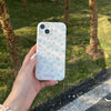 Coque de téléphone à imprimé double couche, motif petites fleurs violettes