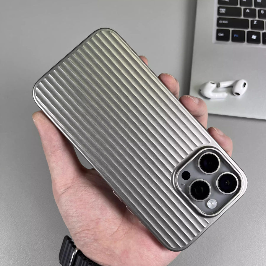Metal Corrugated Grating Skin Frosted Phone Case