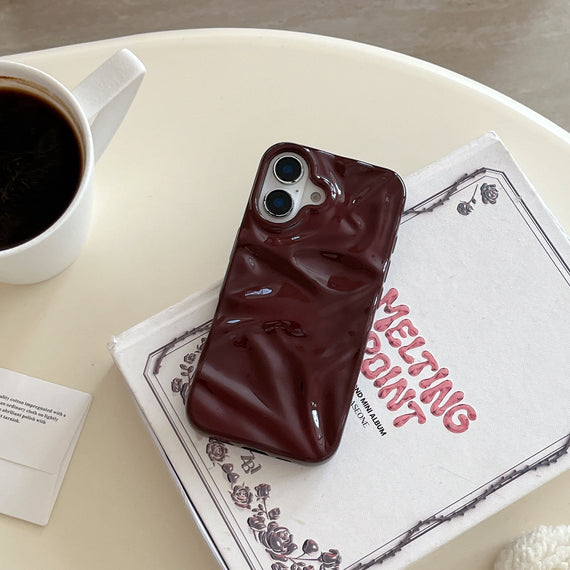 Niche Irregular Pleated Three-dimensional Phone Case