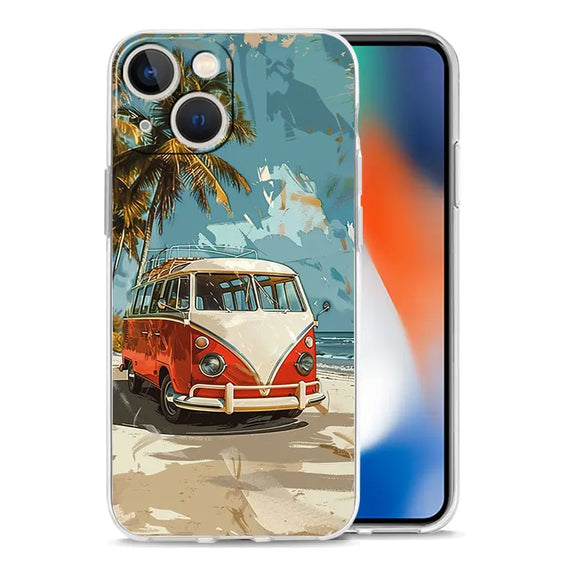 Phone Case For iPhone 17 Cases iPhone Air 16 15 12 13 14 Pro Max 15 Plus 16Pro iPhone11 Cover Combi Van Car Outdoor Camping