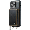 Wallet Case with Card Holder for iPhone 16 15 14 13 12 11ProMax RFID Blocking PU Leather Folio Shockproof Cover Strap Zipper