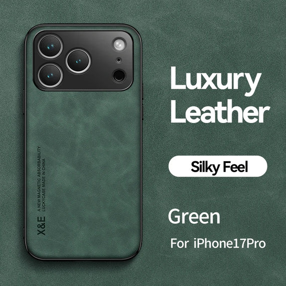 Leather Sheepskin Soft Case For iPhone 17 Pro Max 17 Air 16 Pro Max 16 Plus 16e 16Pro 17Pro Max Cover Frame Shockproof Cases