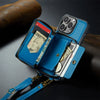 Wallet Case with Card Holder for iPhone 16 15 14 13 12 11ProMax RFID Blocking PU Leather Folio Shockproof Cover Strap Zipper
