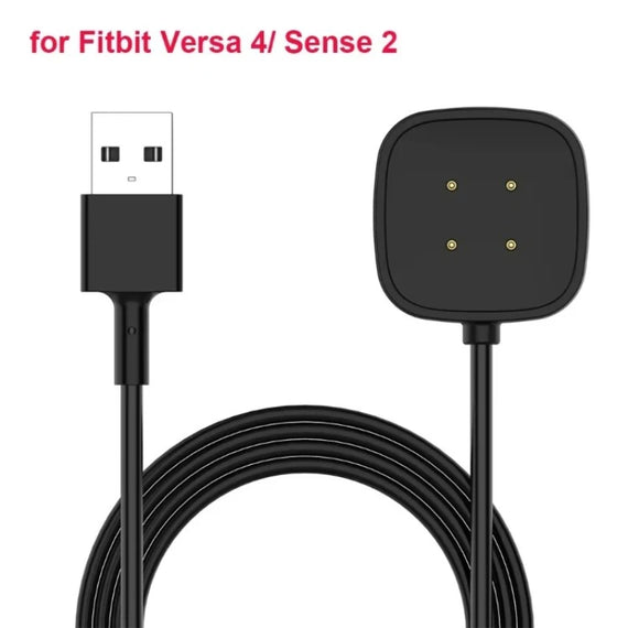 Charger for Fitbit Versa 3 & 4/ Sense 1 & 2 Charging Cable Replacement USB Cord Dock Adapter Magnetic 3.3ft Smartwatch Accessory