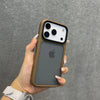 Luxury Double Color Matte Shockproof Phone Case For iPhone 17 Pro Max 17Air 17Pro Cases Metal Side Button PC+TPU Bumper Cover