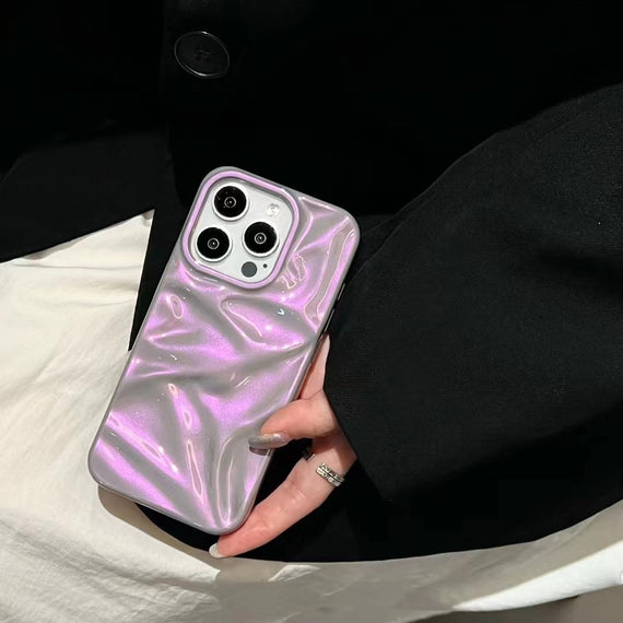 Colorful Purple Water Ripple Phone Case Three-dimensional