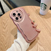 Wave Pattern Electroplating Solid Color Mobile Phone Case