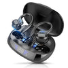 Bluetooth Headset Binaural Ear Hook Touch Headset With LED True Digital