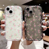 Étui transparent à motif crème de marque tendance pour téléphone 15 pouces, motif fleurs