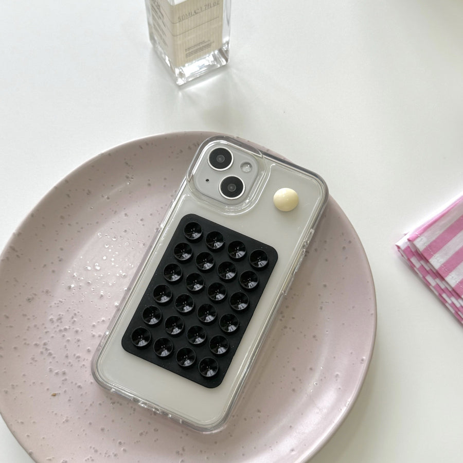 Coque de téléphone minimaliste et créative à ventouse stéréo