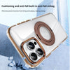 Phone Case Transparent 360 Magnetic Rotating Bracket Drop-resistant