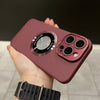 Coque de téléphone givrée avec monture en métal