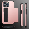 Étui de protection pour téléphone portable, coque coulissante, porte-cartes, deux en un, anti-chute, porte-cartes de crédit