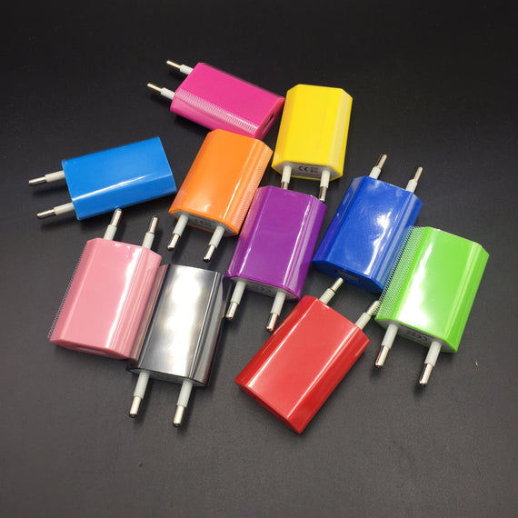 European Standard Mobile Phone Charging Head Single Port Usb Flat Charger Plug