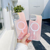 Étui magnétique transparent givré pour téléphone portable
