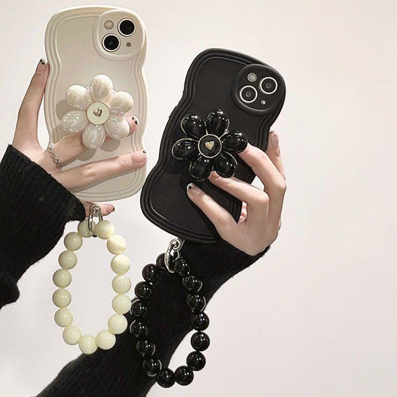 Étui de téléphone à motif floral pour femme