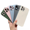 Frosted Glass Primary Color Comes With Lens Protector Phone Case