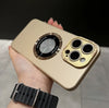 Coque de téléphone givrée avec monture en métal