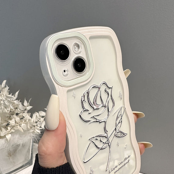 Coque de téléphone transparente rose, étui souple en silicone Big Wave tout compris