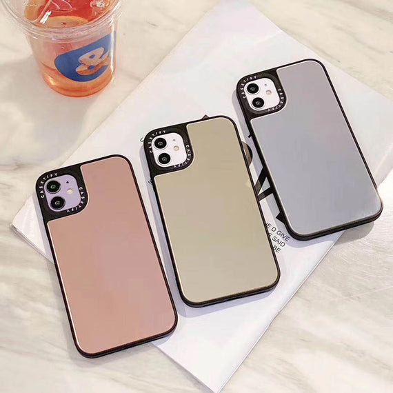 Étui de protection miroir, étui pour téléphone avec lettres