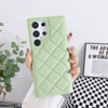 Étui de protection en cuir à carreaux et diamants pour téléphone