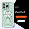 Coque de téléphone avec support magnétique pour iPhone 15, motif ondulé