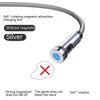 Twitch 540 Degree Rotating Single Needle Magnetic Data Cable One For Three Android Type-C Charging Cable Three In One