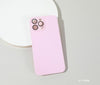 Frosted Glass Primary Color Comes With Lens Protector Phone Case