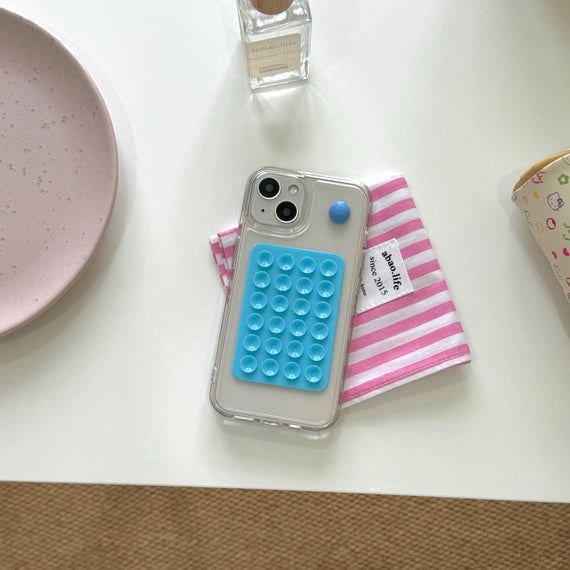 Coque de téléphone minimaliste et créative à ventouse stéréo
