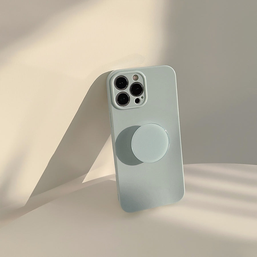 Solid Color Bracket Phone Case Simple