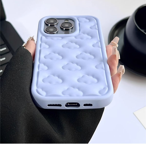 Étui de téléphone en forme de nuage tridimensionnel avec huile pour les mains
