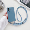 Four-corner Cross Lanyard Liquid Silicone Phone Case Soft Case