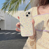 Coque de téléphone à imprimé double couche, motif petites fleurs violettes